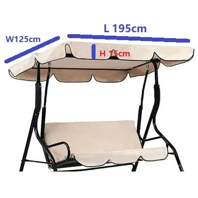 2Pcs/set Waterproof Swing Chair Top Rain Cover Park Swing Rain-Proof Seat Cover Outdoor Patio Swing Chair Dust Cover Shade Cloth