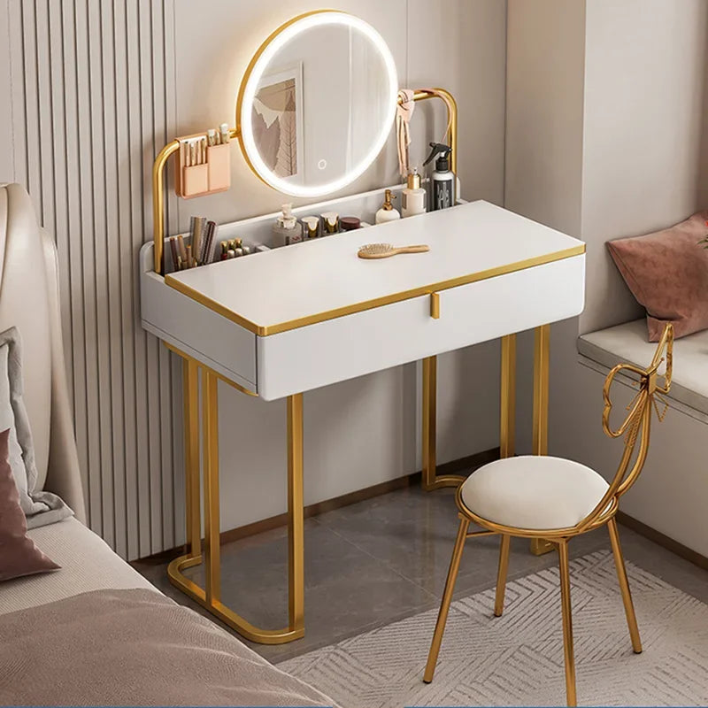 Vanity Drawer Dressing Table Mobile Cabinets Accessory Mirror Computer Light Dressing Table Luxury Toaletka Modern Furniture