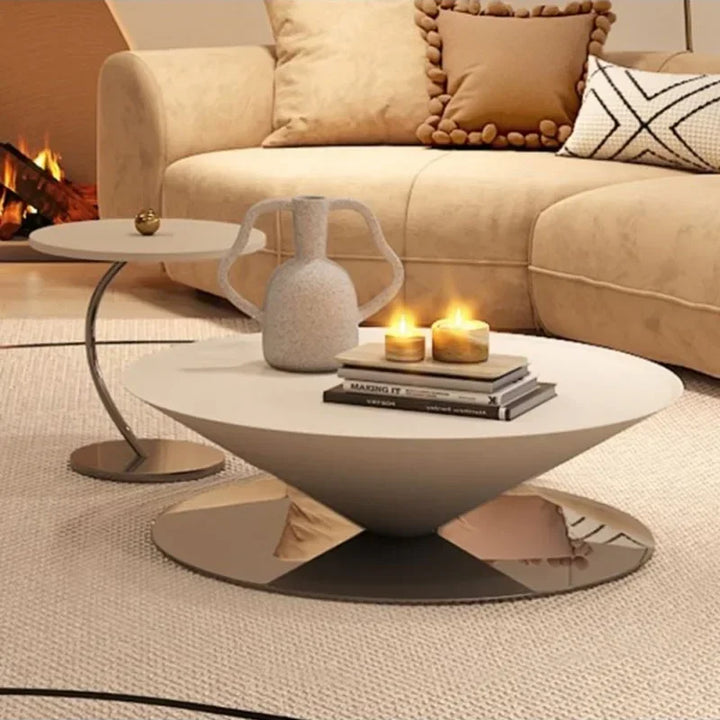 Design Modern Small Coffee Table Round Aesthetic Low Luxury Nordic Coffee Table Balcony Minimalist Mesa Auxiliar Salon Home