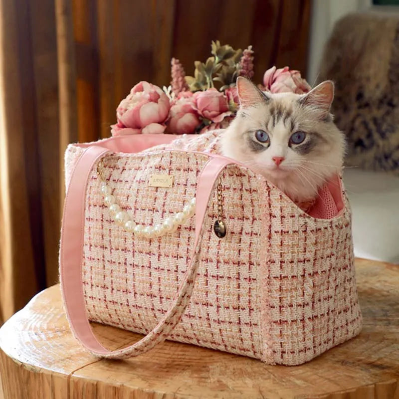 Luxury Design Pet Bags Cat Carrier Puppy Handbag Shoulder Bag Outdoor Dog Accessories Kitten Pet Items Backpack For Small Dogs