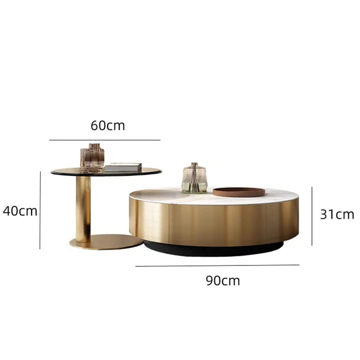 Luxe Round Center Floor Table Ensemble