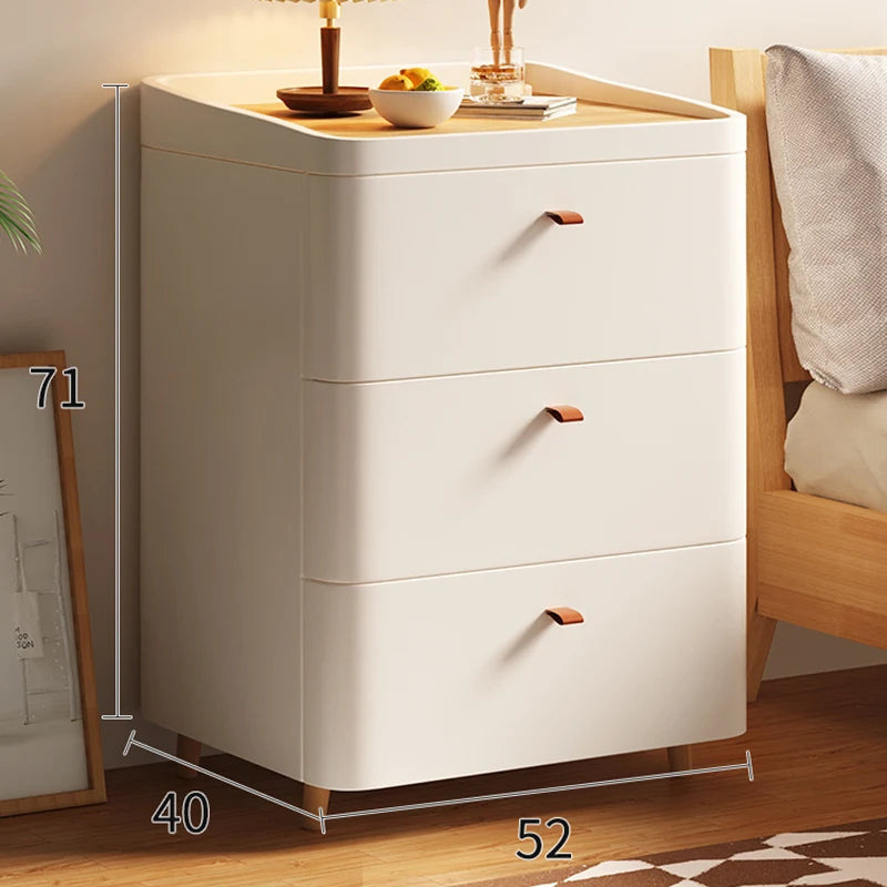 Acrylic Mobile Bed Table Smart Charging Side Bedroom Bedside Mini Nightstand Dressers Mesita De Noche Home Furniture