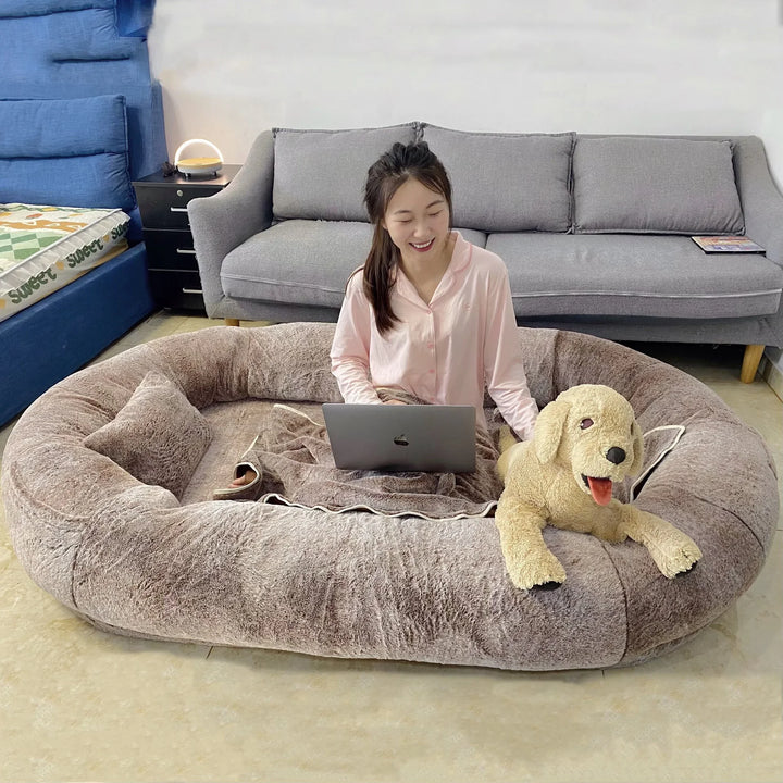 New Human Dog Bed Extra Large Removable and Washable Pet Products Pocket Design Beanbag Sofa Premium Plush Giant Cat and Dog Mat