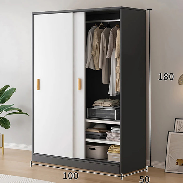 Organizer White Wardrobes Clothing Rack Luxury Wooden Simple Cabinets Apartment Bedroom Mueble Para Colgar Ropa Home Furniture