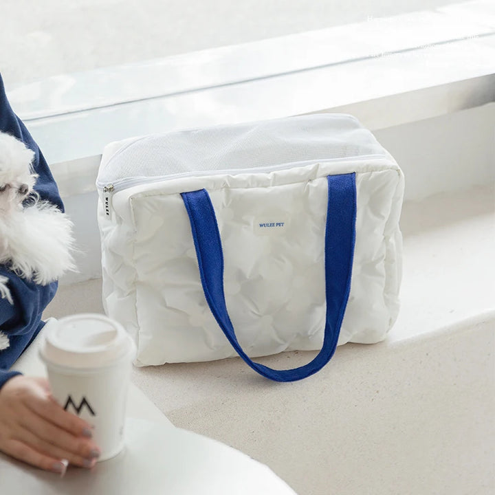 Outdoor Pet Carrier Bag Luxury Portable Puppy Carrier White Cat Handbag Travel Car Pet Transport Backpack for Small Dogs Gifts