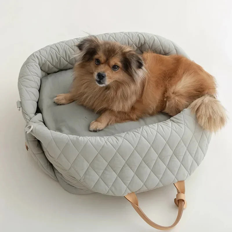 Dog Carrier Handbag Luxury Car Seat Pet Travel Bed for Small Dogs Cat Portable Washable Puppy Carrier Tote Safety Pet Booster