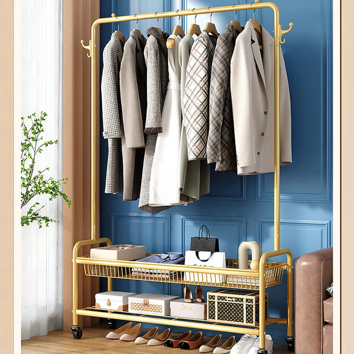 Living Room Library Clothing Rack Nordic Library Wardrope Clothing Rack Shelves Shoes Guarda Roupa Hallway Furniture LQQ35XP