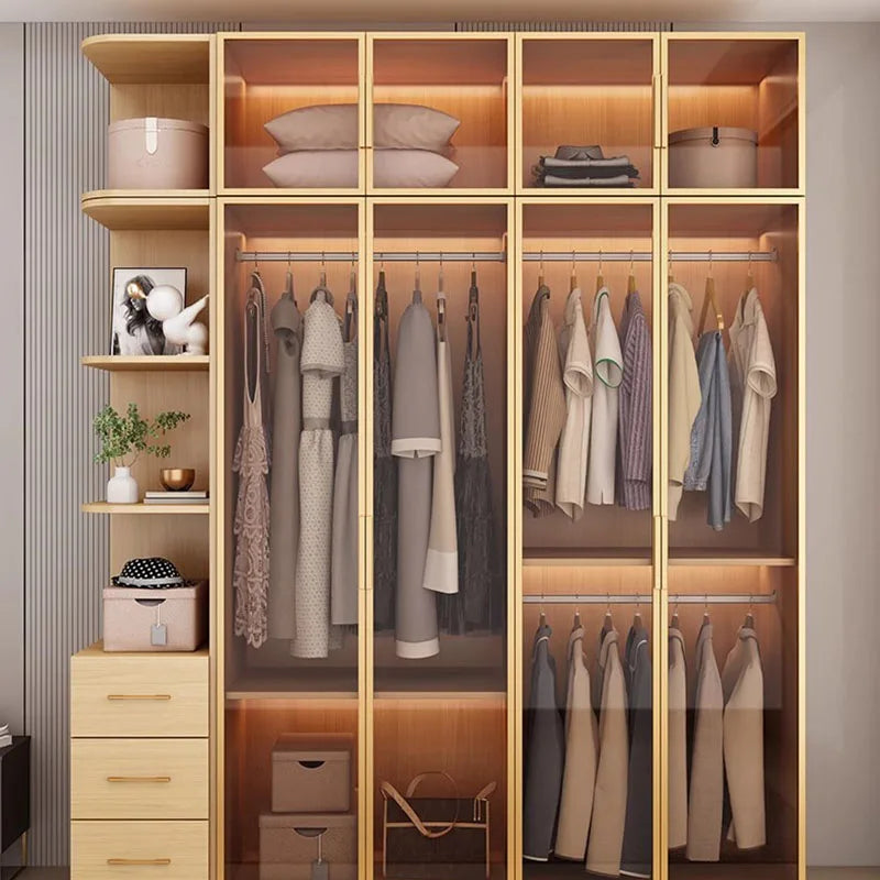 Modular Wardrobes Rack Display Standing Living Room Closet Organizer Drawers Clothes Guarda Roupa Portatil Salon Furniture