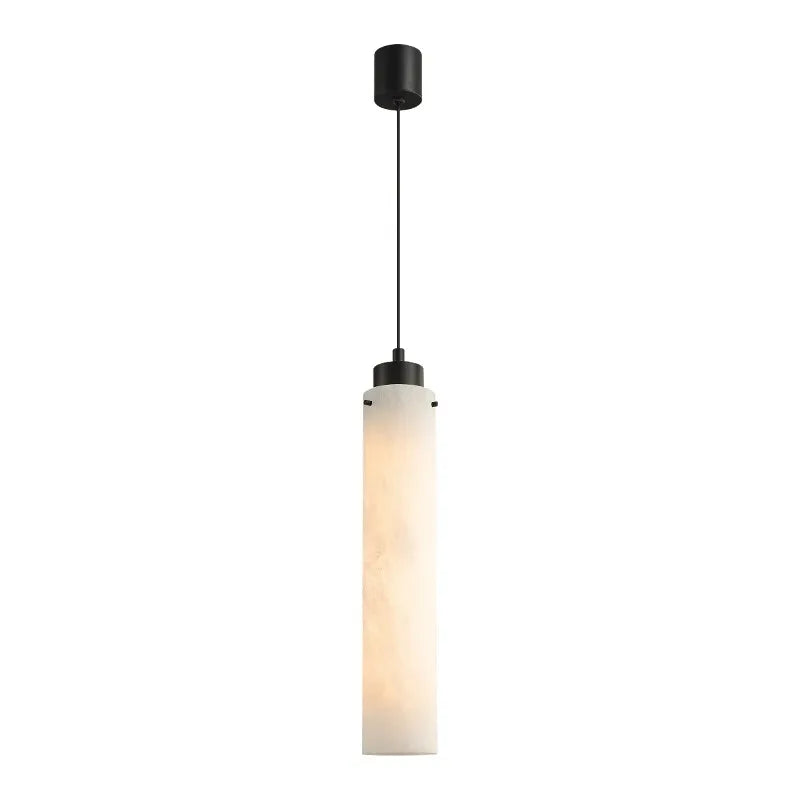 Modern Home Decoration Cylinder Marble Pendant Light Black Gold Marble Hanging Lamp for Ceiling Bedside Dining Room Lustres