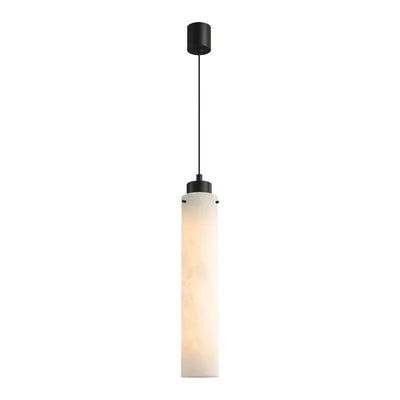 Modern Home Decoration Cylinder Marble Pendant Light Black Gold Marble Hanging Lamp for Ceiling Bedside Dining Room Lustres
