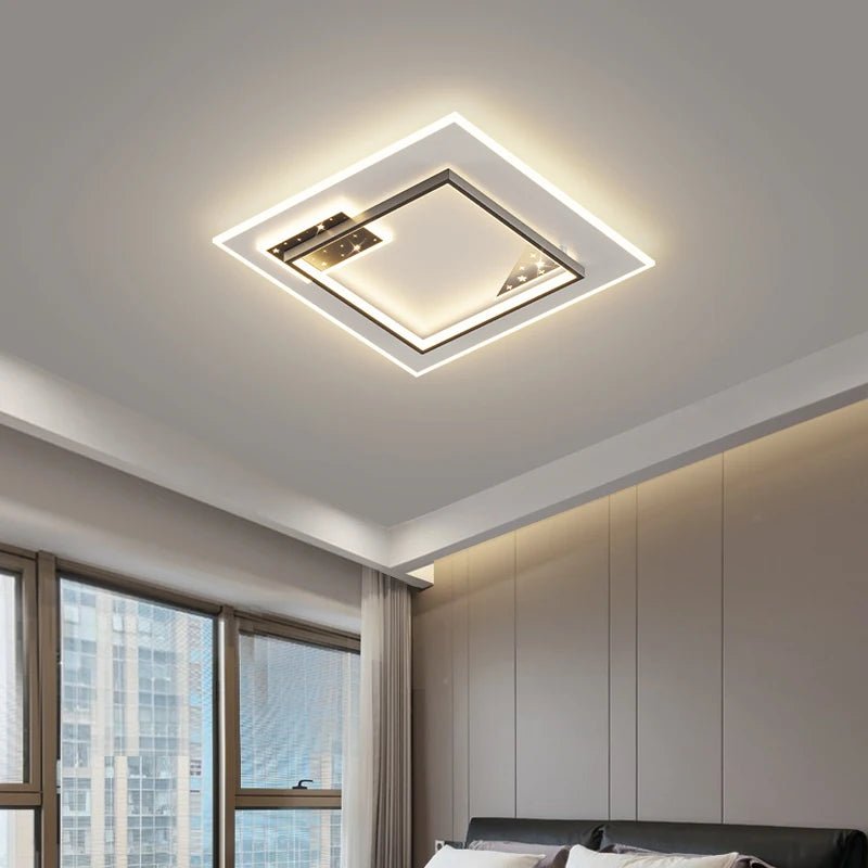 Surface Mounted Modern Led Ceiling Lights For Living Room Bedroom Ultra-thin Lamparas De Techo Rectangle Ceiling Lamp Fixtures