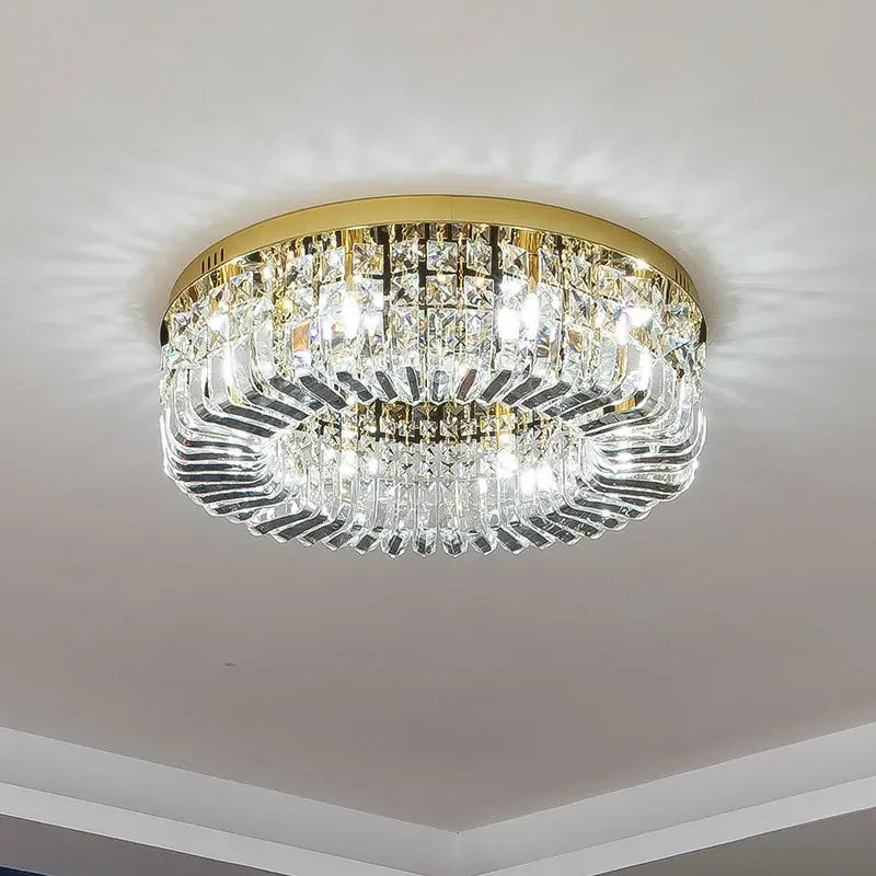 Modern Luxury Crystal Ceiling Chandelier Nordic Gold Chrome Led Pendant Light for Living Room Bedroom Hotel Hall Indoor Decor