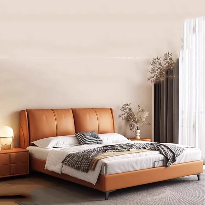 Nature Simple Bed Luxury Modern Design Large Wooden Bed Sleeping European Style Muebles Para Dormitorio Nordic Furniture