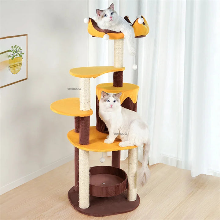 Household Cat Climbing Frame Cat Tree Tower Pet Furniture Creative Sisal Cat Scratching Post with Jumping Platform Cat Product Z