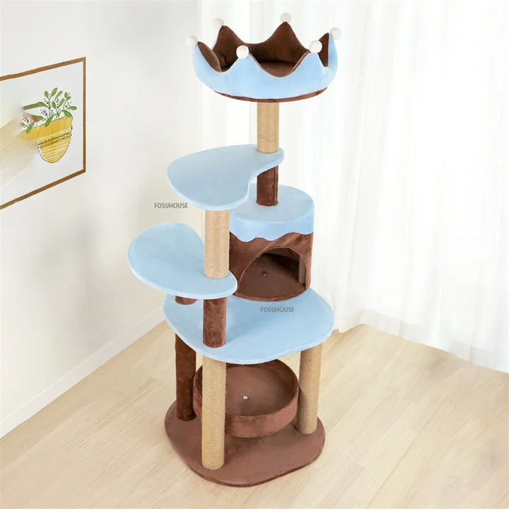 Household Cat Climbing Frame Cat Tree Tower Pet Furniture Creative Sisal Cat Scratching Post with Jumping Platform Cat Product Z