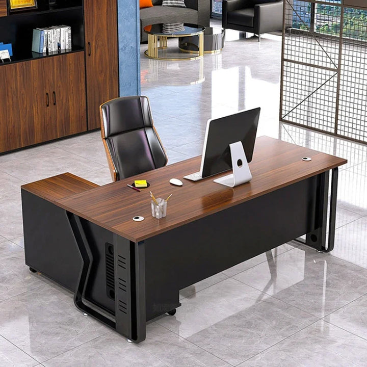 Boss Simplicity Office Desks Modern Charge Manager Steel Frame Office Desks Computer Mesa Escritorio Working Equipment QF50OD