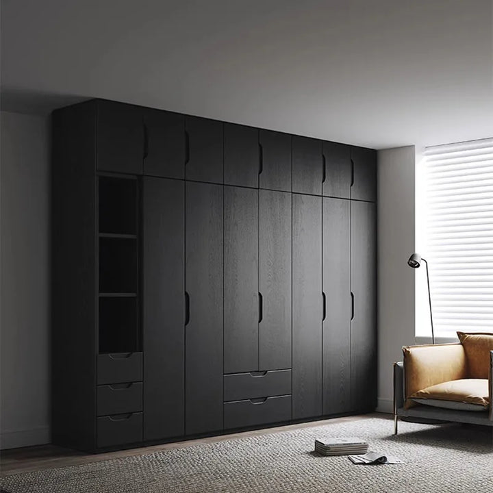 Black Hanging Handles Wardrobe Wood Full Size Drawers Bedroom Wardrobe Storage Cabinets Doors Szafa Na Ubrania Furnitures