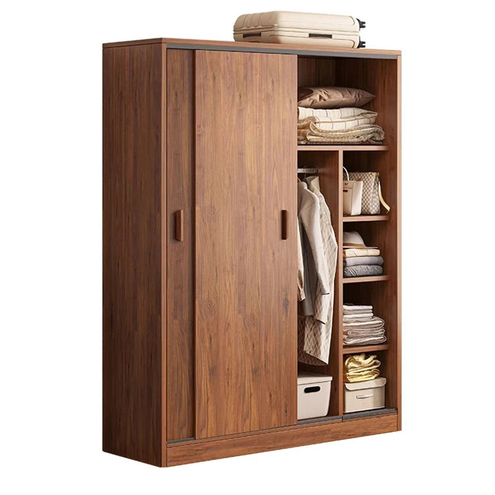 Simple Modern Wardrobes Luxury Wooden Dressers Mobile Wardrobes Apartment Free Shipping Mueble Para Colgar Ropa Home Furniture