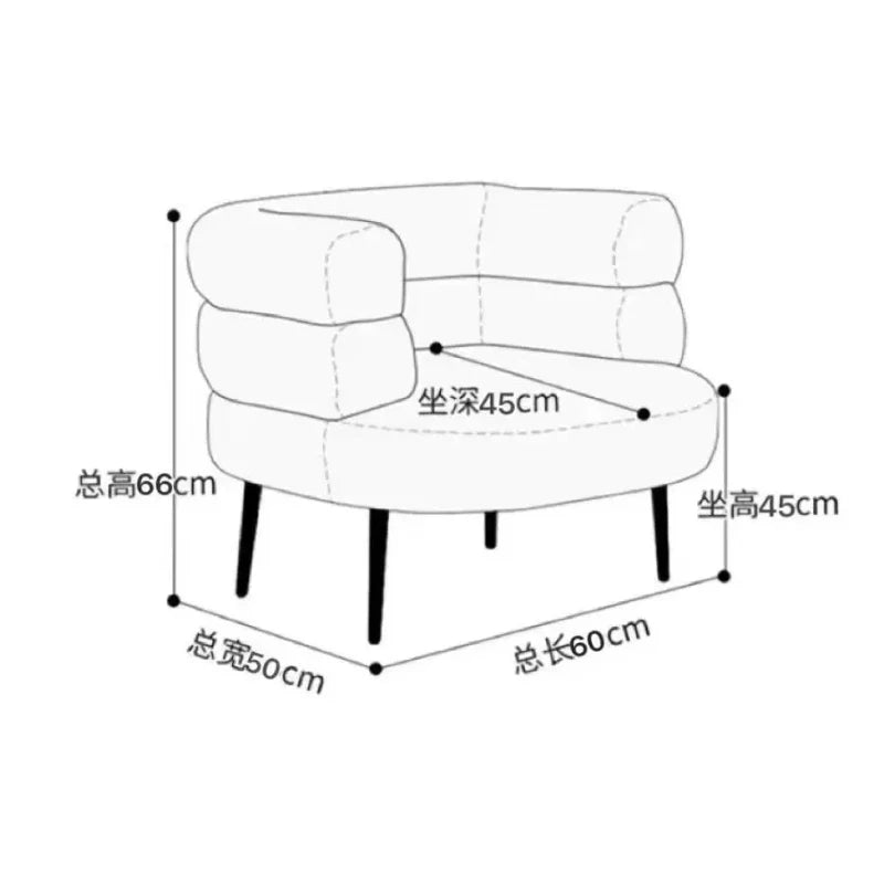 Nordic Lamb Cashmere Living Room Sofa Simple Modern Dressing Chair Small Apartment Single Sofa Beauty Salon Slaapbank Furniture