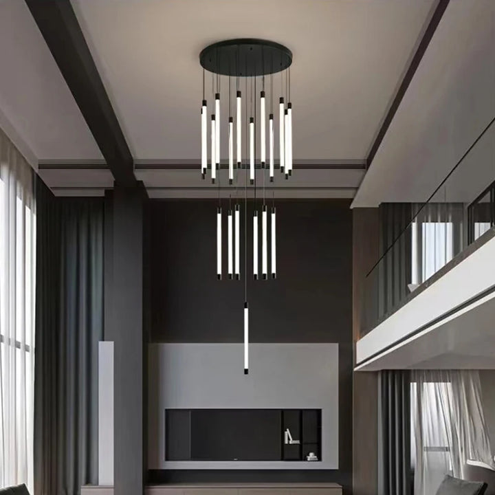 Hotel Decorative LED Luxury Chandelier Hanging Pendant Light Living Dining Room Villa Hall Stair Suspension Lustre Lampara techo