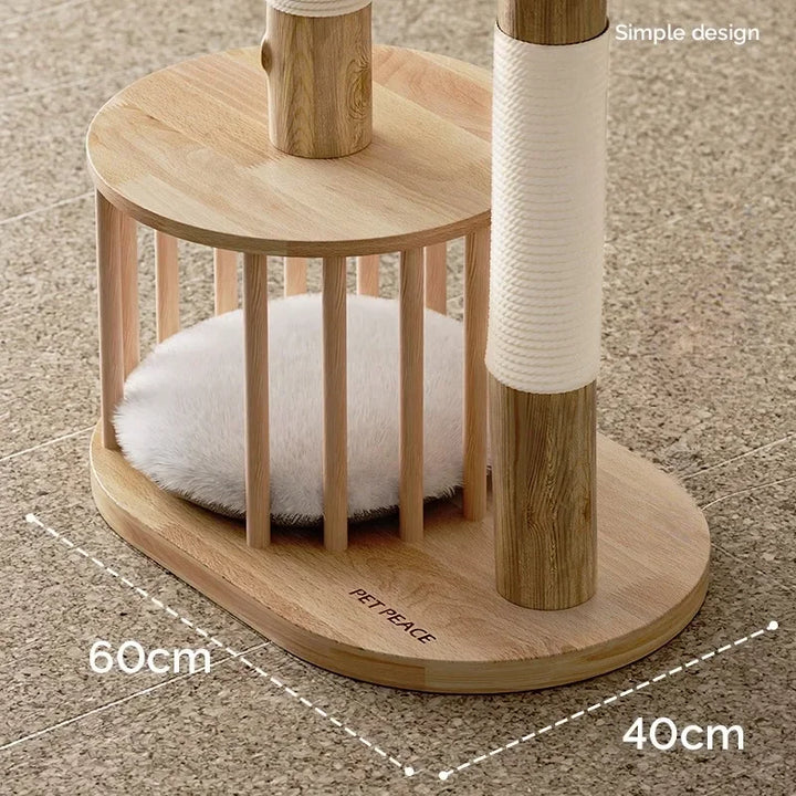 Cat Toys Solid Wood Cat Climbing Frame Nest One Cat Trunk Small Household Does Not Cover Hemp Rattan Summer Pet Supplies