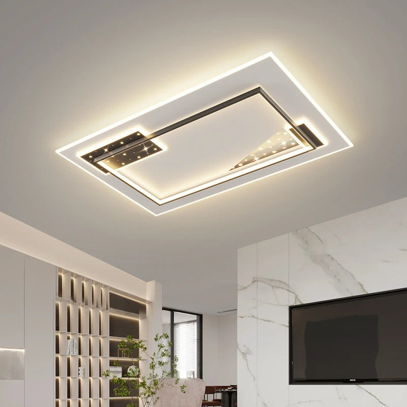 Surface Mounted Modern Led Ceiling Lights For Living Room Bedroom Ultra-thin Lamparas De Techo Rectangle Ceiling Lamp Fixtures