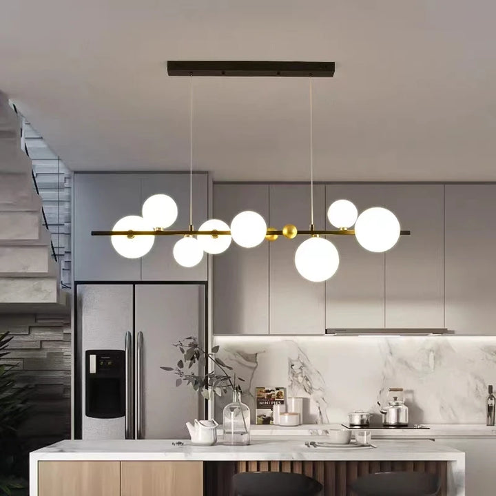 Nordic Modern Glass LED Ceiling Chandelier Pendant Lamp for Living Room Kitchen Island Home Decoration Indoor Hanging Lighting