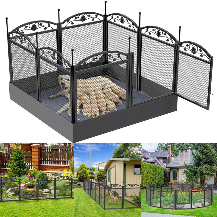 Detachable Dog Play pen for Exercise  with Waterproof Fertility Pad