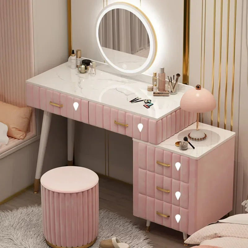 Multifunctional Charm Dressing Table Cabinet Luxury Fashion Storage Dressers Bedroom European Tocador Maquillaje Furnitures