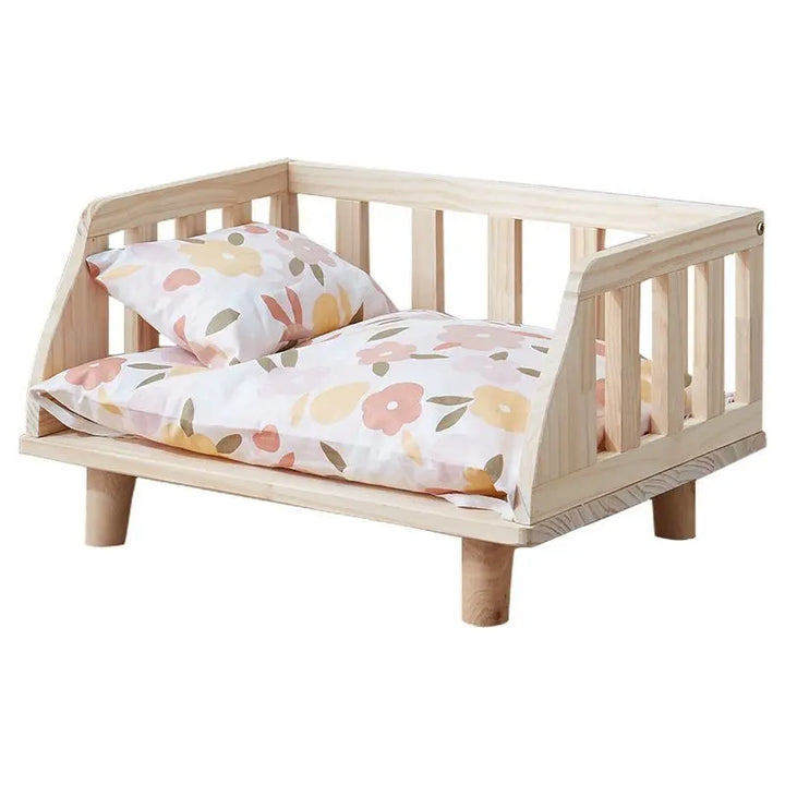 Solid Wood Dog Kennel Dog Bed Smooth Teddy Dog Kennel Golden Retriever Detachable Pet Bed Solid Wood Cat Kennel Supplier