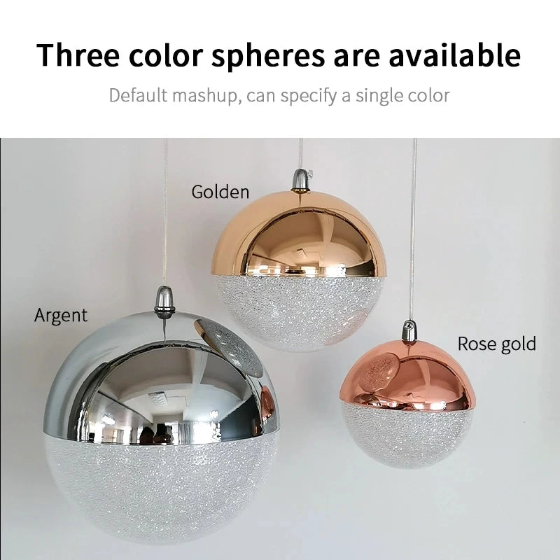 Modern Round Ball Led Ceiling Chandelier Living Room Decor Lustre Stair Hanging Lamp Pendant Light Fixture Suspension Luminaire