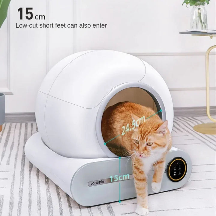 Tonepie Automatic Smart Cat Litter Box Self Cleaning Fully Enclosed    WI-FI Control Toilet  Tray Pet Products