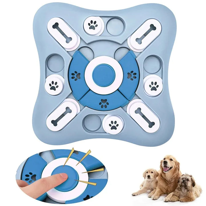 Pet Puzzle Cat Dogs Training Game Slow Feeder Interactive Increase Puppy IQ Food Dispenser Slowly Eating NonSlip Bowl