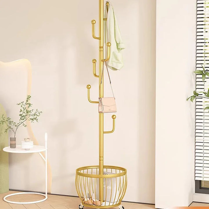 Storage Standing Coat Stand Children Shelf Open Space Saving Clothes Hanger Living Room Hallway Rack Para Ropa Home Furniture