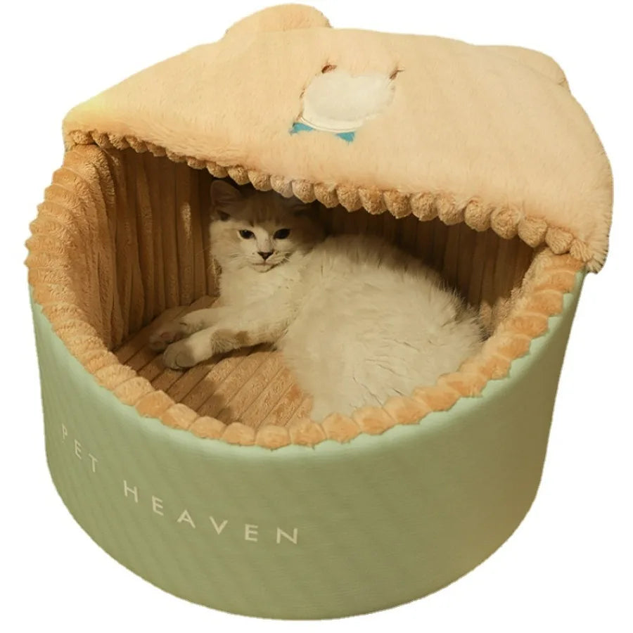 Winter Luxury Villa Cozy Fashion Habitats Pets Cat Bed Washable Cats Nest Furniture Light Weight Cama Para Perros Pet Supplies