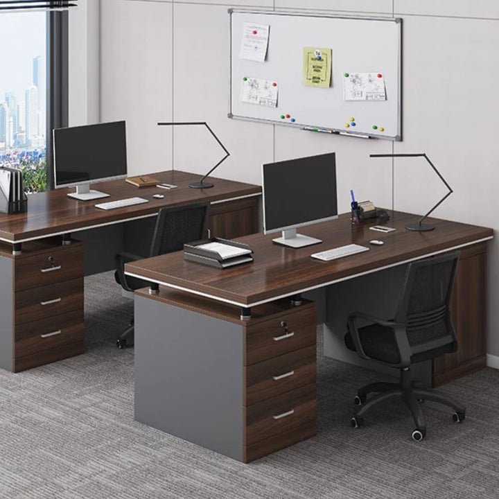 Modern Staff Office Desks Combination Combination Simplicity Workbench Office Desks Mesa Escritorio Working Equipment QF50OD