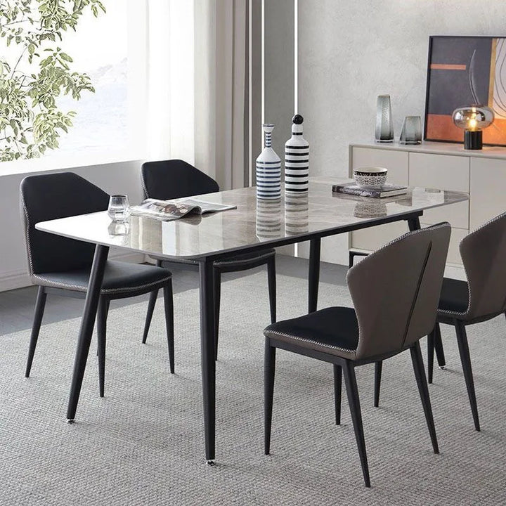 Grey Luxury Dining Table Decor Nordic Big Legs 75cm Space Savers Dining Table Complete Free Shipping Muebles Household Products