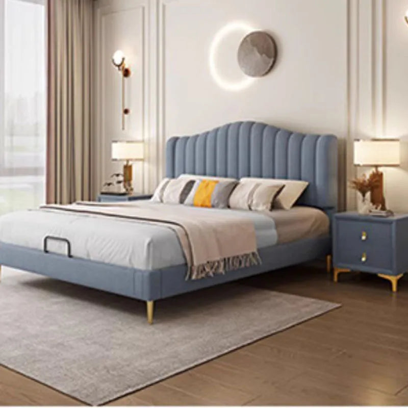 Whitr Designer Soft Bed Modern Cheap Large Master Headboards Frame Bed King Sleeping Muebles Para Dormitorio Nordic Furniture