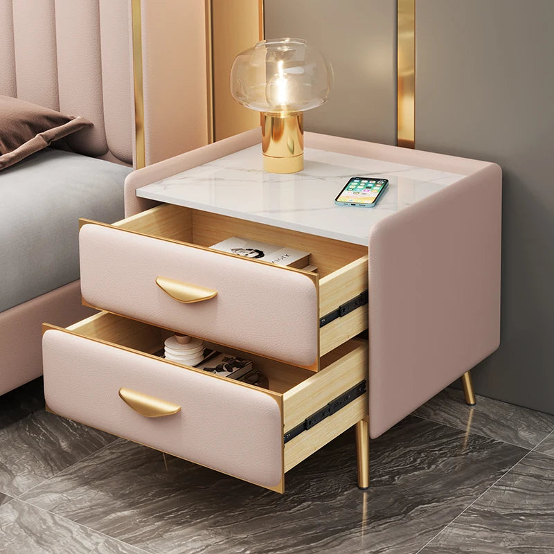 Luxury Nightstands Designer White Dresser Smart Bedroom Coffee TablesWood Mesita De Noche Dormitorio Century Modern Furniture