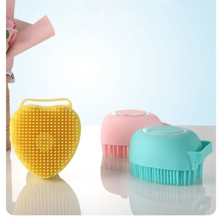 Pet Dog Bath Massage Brush Comb Bathroom Shower Grooming Shampoo Dispenser Cleaning Gloves Multibrush for Dogs Cats Accessories