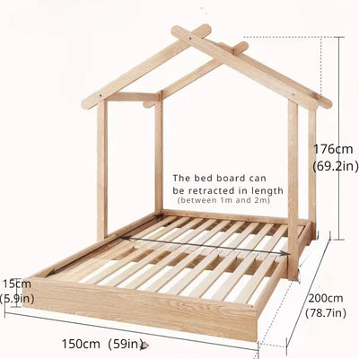 Montessori Modern Children's Wood Furniture Single Bed for Boys and Girls Queen Size  Mobile Baby Crib Free Shipping