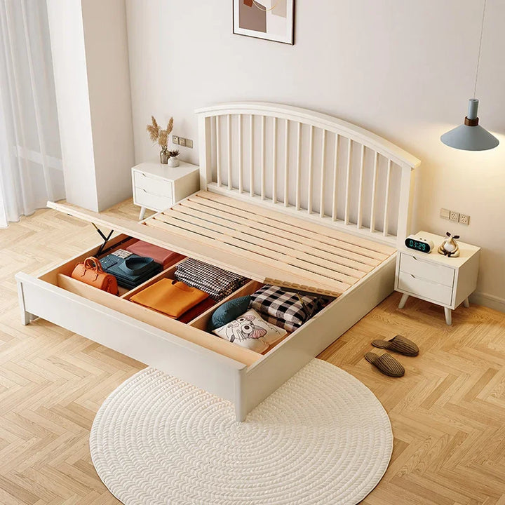 Luxury Double Bed Hight Queen Size Modern Adjustable Drawer Support Japanese Children Beds Cute Testiere Bedroom Accessories