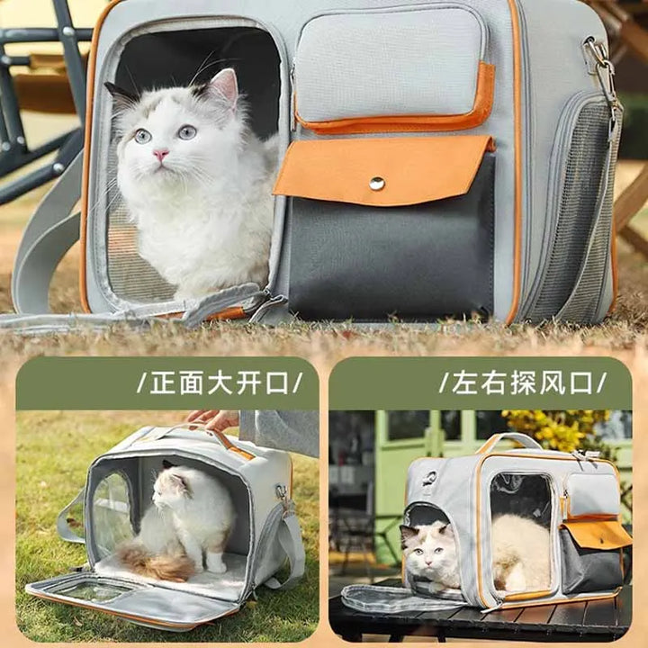 Pet Backpack Portable Pet Stroller Trolley Cases Suitcases Small dog cat Backpack  Anti Cat Stress Sense Of Safety Pets Bags