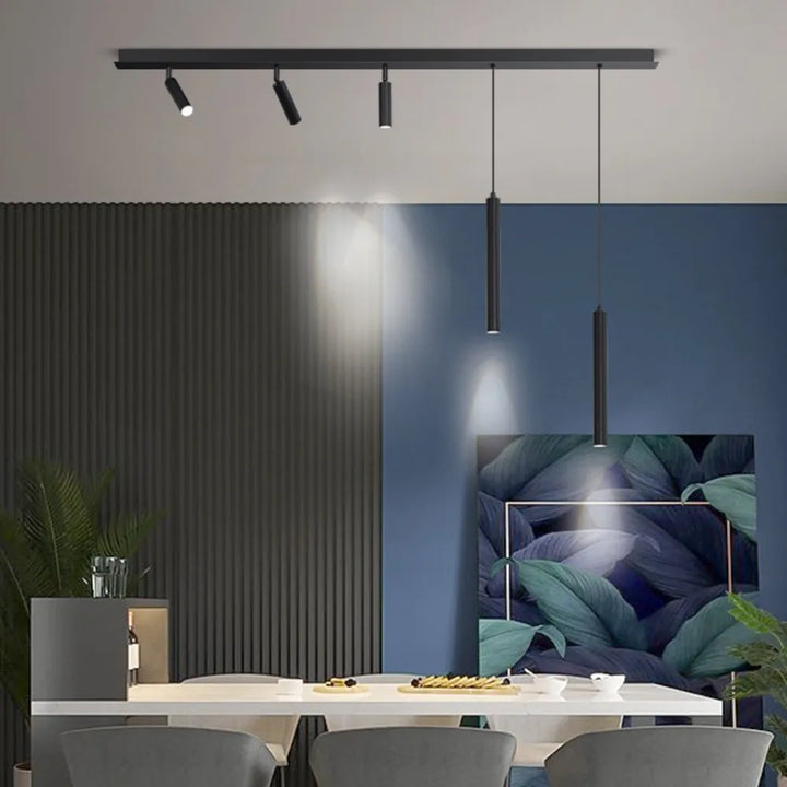 Nordic Modern Strip LED Restaurant Ceiling Lamp Without Main Lamp Design Minimalist Bar Kitchen Island Dining Room Pendent Lamp