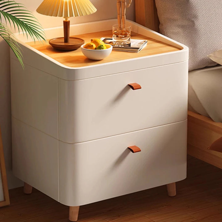 Acrylic Mobile Bed Table Smart Charging Side Bedroom Bedside Mini Nightstand Dressers Mesita De Noche Home Furniture