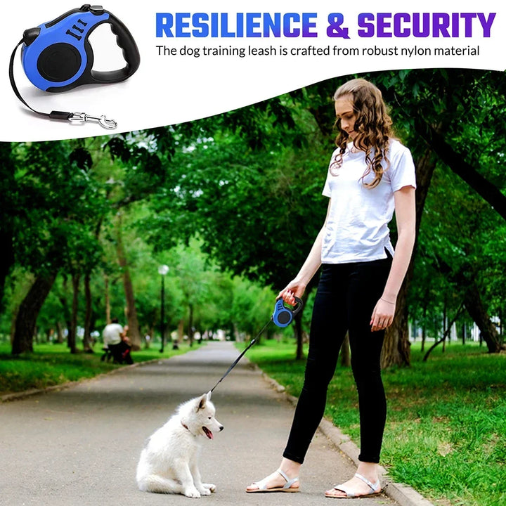 Retractable Dog Leash Automatic Telescopic Tractor Dog Tape Pet Tape 5M Harnesses with Non-Slip Handle for Small Medium Size Dog