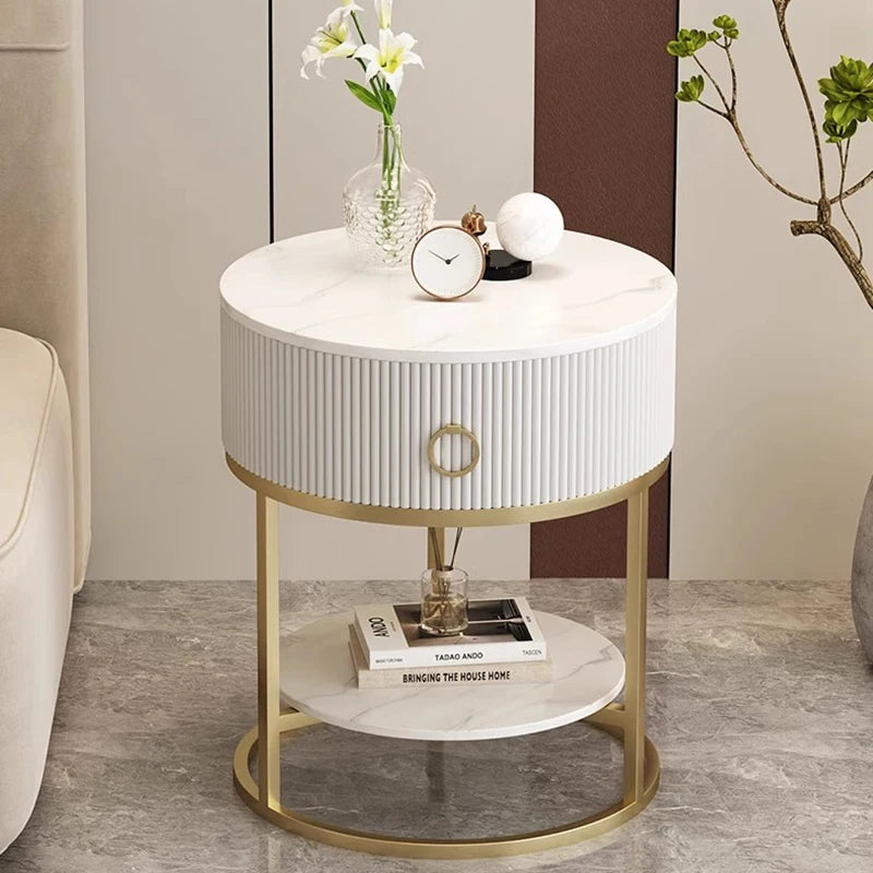 Modern White Nightstand Table Cabinets Mobile Makeup Tables Nightstands Tv Stands Drawer Coffee Muebles Dormitorio Furniture