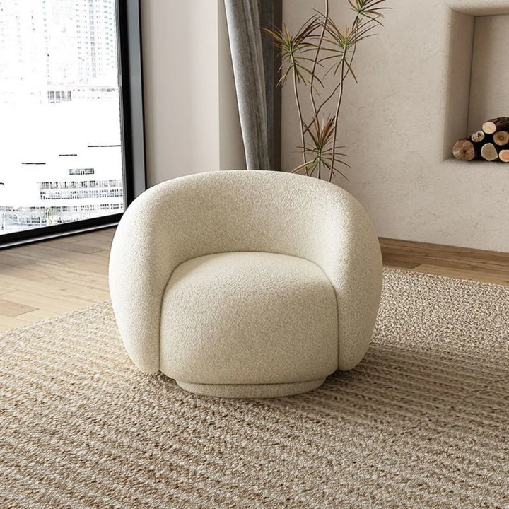 Minimalist Alien Network Red Lamb Plush Single Sofa Chair Bedroom Clothing Shop Light Luxury Living Room Lazy Spinning Hotel