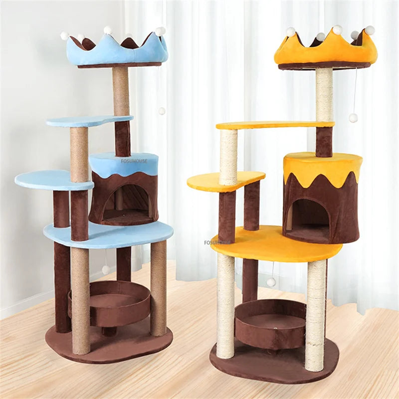 Household Cat Climbing Frame Cat Tree Tower Pet Furniture Creative Sisal Cat Scratching Post with Jumping Platform Cat Product Z