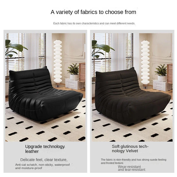 Lazy Sofa Student Dormitory Backrest Chair Balcony Bedroom Living Room Pu Leather Faux Leather Free Removable Washable